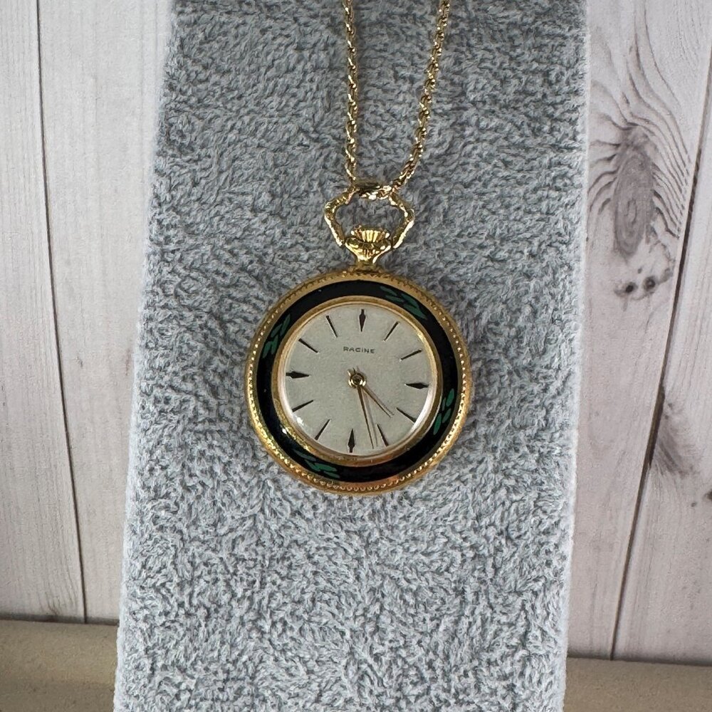 Vintage Racine 1940's-50's Swiss 17 Jewel Pendant or Necklace Watch
